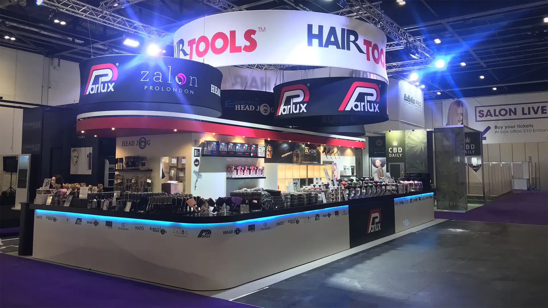 Hairtools for exhibition stand